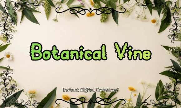 Botanical Vine: A Playful Display Font for Nature Lovers