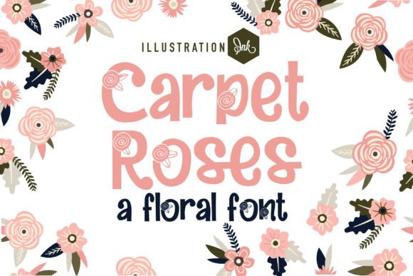 Carpet Roses Family: A Floral Display Font for Web Design