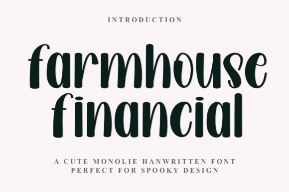 Farmhouse Financial: A Warm Display Font for Digital Creators