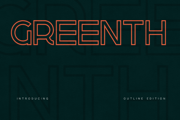 Greenth Outline: A Display Font That Makes Handmade Goods Shine