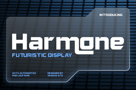 Harmone: A Futuristic Display Font for Crafters & Sellers
