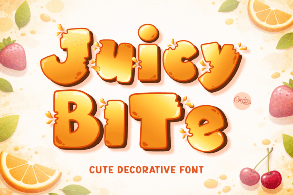 Juicy Bite: A Fun Fruit-Inspired Font for Creative Projects