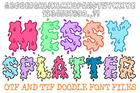 Messy Splatter: A Display Font That Moves With Your Content
