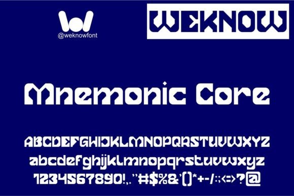 Mnemonic Core: A Bold Cyber-Tech Display Font for Digital Brands