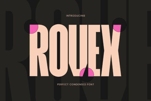Rovex Font: A Bold Condensed Display Typeface for Editorial Design